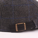 Check Beret Hat Men's Peaked Cap Autumn and Winter Woolen Hat