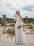 Bridesmaid Dress Women's round Neck Puff Sleeve Mesh Embroidered One-Piece Dress Wedding Dress