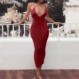 Mini Club Dresses Summer Women's Long Dress Solid Color Dress
