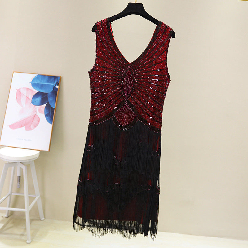 1920S Dress Evening Dress Women's Sequined Vintage Dress