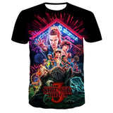 Stranger Things T Shirt Stranger Things Peripheral 3D Color Printing Adult Men's Short Sleeved T-shirt Summer