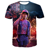 Stranger Things T Shirt Stranger Things Peripheral 3D Color Printing Adult Men's Short Sleeved T-shirt Summer