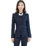 Women Autumn Uniform Designs Formal Style Office Lady Bussiness Attire Work Suit Suit Suit Suit Overalls