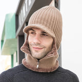 Men Winter Hats Autumn and Winter Knitted Hat Men's Outdoor Sleeve Cap