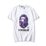Shark Print T Shirt Colorful Avatar Print Male And Female Couples Wear Youth Casual Top