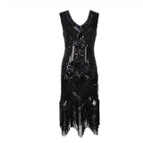 1920S Dress Vintage Dress Handmade Beaded Sequined Tassel Evening Gown