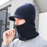 Men Winter Hats Autumn and Winter Knitted Hat Men's Outdoor Sleeve Cap