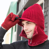 Men Winter Hats Autumn and Winter Knitted Hat Men's Outdoor Sleeve Cap