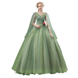 Women's Evening Dress Ball Gown Princess Quinceanera Wedding Dresses Army Green Long Slimming Tutu Evening Gown