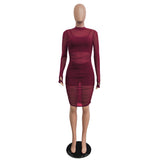 Nina Parker Black Dress Mesh Dress Vest Shorts Three-Piece Set