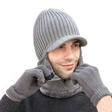 Men Winter Hats Autumn and Winter Knitted Hat Men's Outdoor Sleeve Cap