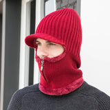 Men Winter Hats Autumn and Winter Knitted Hat Men's Outdoor Sleeve Cap