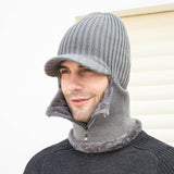 Men Winter Hats Autumn and Winter Knitted Hat Men's Outdoor Sleeve Cap