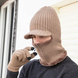 Men Winter Hats Autumn and Winter Knitted Hat Men's Outdoor Sleeve Cap