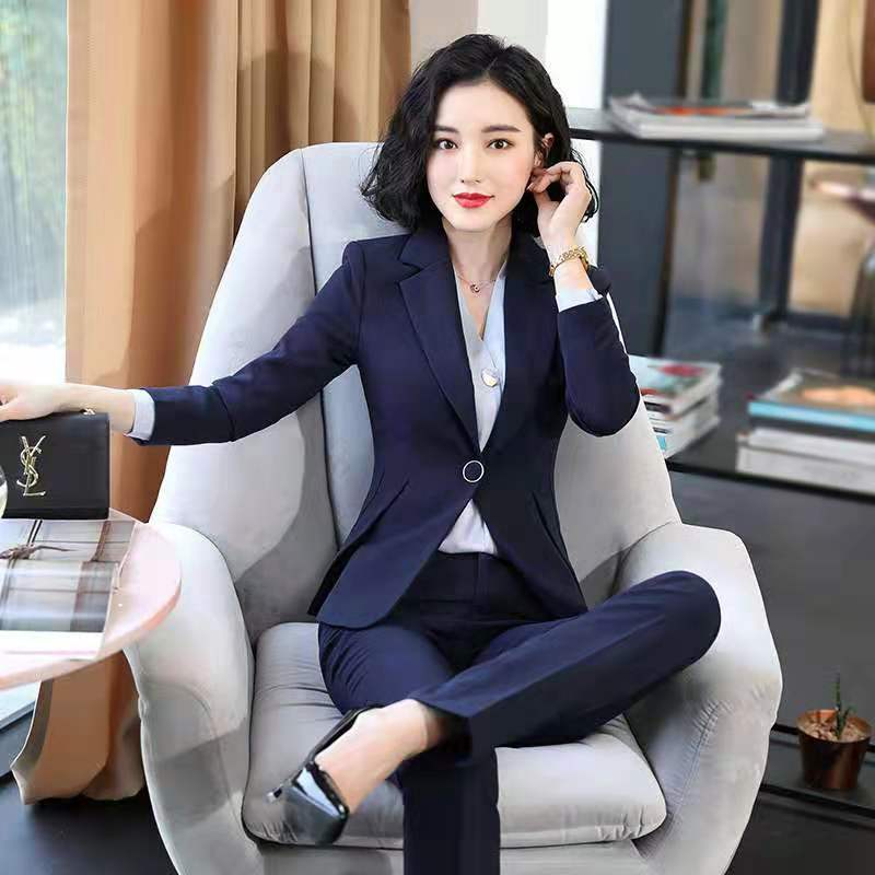 Women Autumn Uniform Designs Formal Style Office Lady Bussiness Attire Work Suit Business Suit Formal Suit Overalls