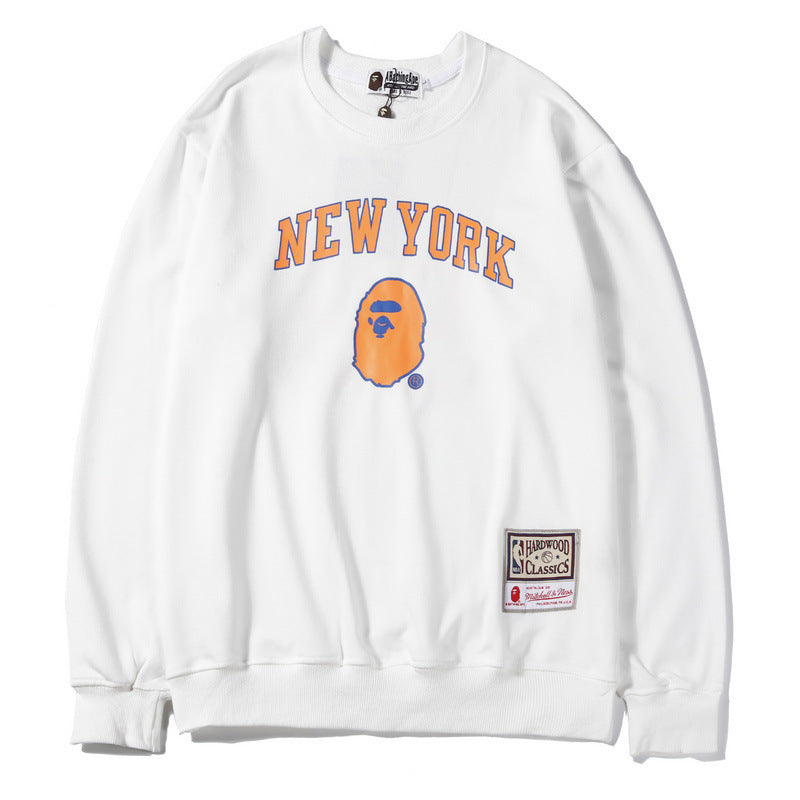 Shark Print Sweatshirts Autumn And Winter Fashion Brand Round Neck Pullover Team Crew Neck Pullover Sweatshirt Bottoming Shirt