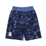 Shark Print Shorts Cotton Large Size Loose Cropped Pants Camouflage Blue League Youth Fashion Shorts