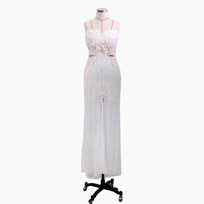 Women Lace Wedding Dress Women's Dress Sexy Bandeau Applique Formal Dress