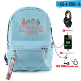 Stranger Things Hellfire Club Backpack Stranger Things Backpack USB Charging Backpack Student