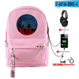 Stranger Things Hellfire Club Backpack Stranger Things Backpack USB Charging Backpack Student