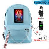 Stranger Things Hellfire Club Backpack Stranger Things Backpack USB Charging Backpack Student