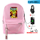 Stranger Things Hellfire Club Backpack Stranger Things Backpack USB Charging Backpack Student