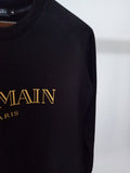 T Shirt Balmain Autumn and Winter Letters Pure Cotton Long-Sleeved Sweatshirt Couple Style