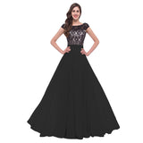 Formal Dresses & Gowns Women's Patchwork Evening Dress Sleeveless round-Neck Long Dress