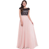 Formal Dresses & Gowns Women's Patchwork Evening Dress Sleeveless round-Neck Long Dress