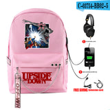 Stranger Things Hellfire Club Backpack Stranger Things Backpack USB Charging Backpack Student