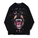 GVC T Shirt Long Sleeve T-shirt Bulldog Pattern Slim Cotton Men