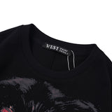 GVC T Shirt Long Sleeve T-shirt Bulldog Pattern Slim Cotton Men