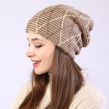 Women Winter Hats Men and Women Sleeve Cap Mixed Colors Woolen Cap Autumn and Winter