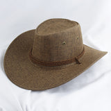 Cowboy Hats Suede Spring and Summer Men's and Women's Outdoor Mountaineering Wide Brim Hat Fedora Hat