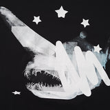 GVC T Shirt Long Sleeve T-shirt Single Horn Shark Pattern Men's Cotton