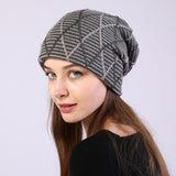 Women Winter Hats Men and Women Sleeve Cap Mixed Colors Woolen Cap Autumn and Winter