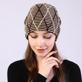 Women Winter Hats Men and Women Sleeve Cap Mixed Colors Woolen Cap Autumn and Winter