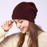 Women Winter Hats Men and Women Sleeve Cap Mixed Colors Woolen Cap Autumn and Winter