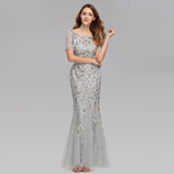 Daisy Buchanan Dress Spring Summer Slim-Fit Mesh Sequins Evening Dress
