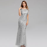 Daisy Buchanan Dress Spring Summer Slim-Fit Mesh Sequins Evening Dress