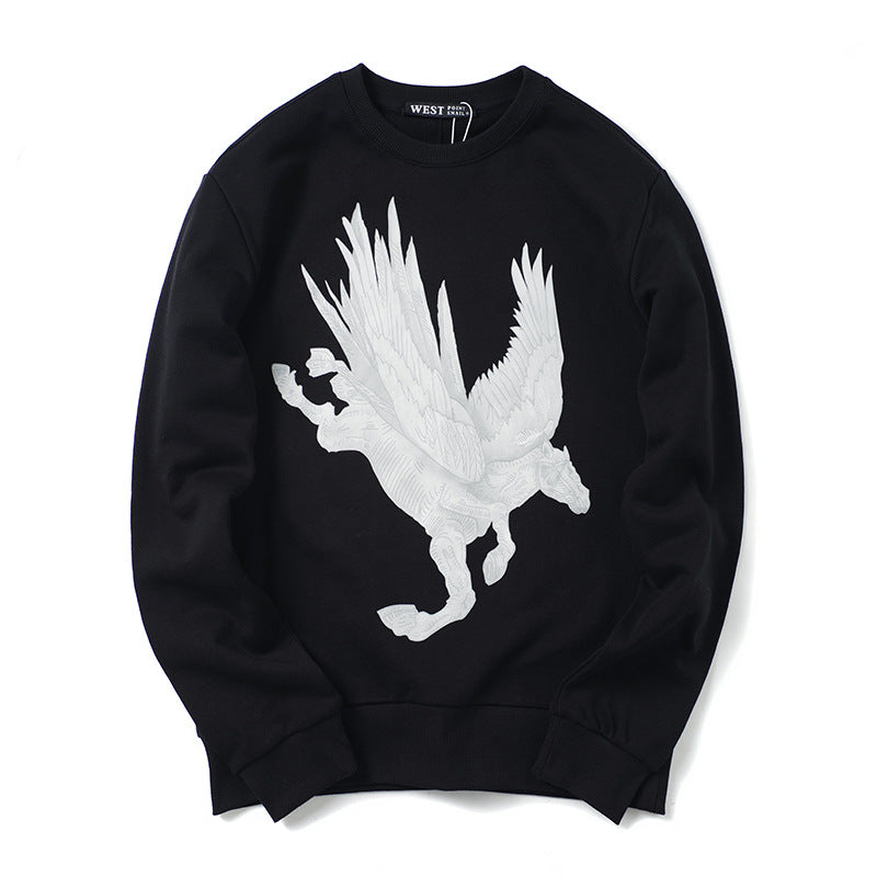 GVC Hoodie Angel Pegasus Pattern Cotton Sweater for Men and Women