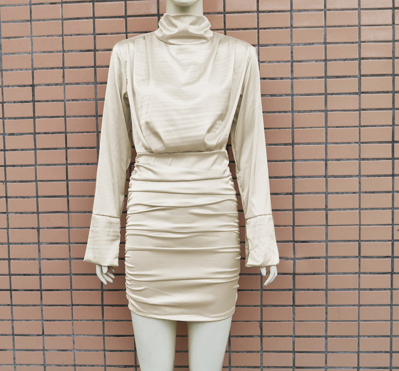Maddy Euphoria Outfits Long Sleeve Apricot Slim-Fit Sheath Skirt
