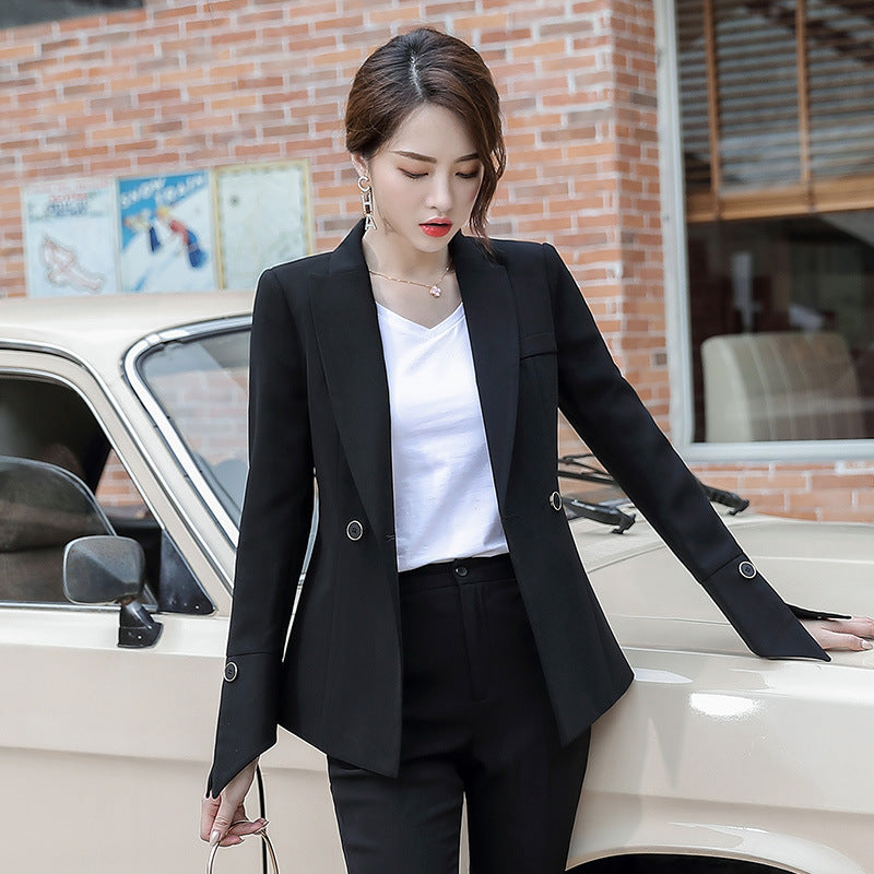 Women Autumn Uniform Designs Formal Style Office Lady Bussiness Attire Work Suit Suit