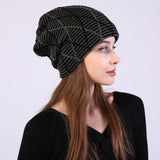 Women Winter Hats Men and Women Sleeve Cap Mixed Colors Woolen Cap Autumn and Winter
