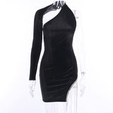 Hot Women In Tight Dresses Solid Color Sexy Dress Hip Skirt