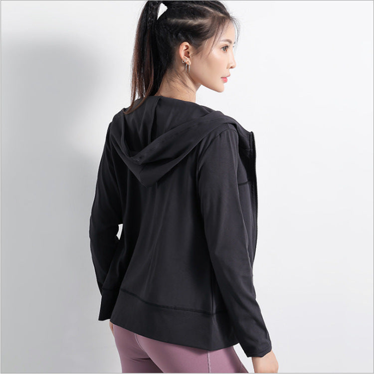 Moisture Wicking Hoodie Running Top