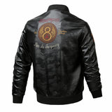 Graphic Leather Jacket Women Spring and Autumn Men's Leather Jacket Jacket Pu Casual Motorcycle Jacket Men