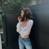 Music Festivals Rave Outfits Girls Tops Autumn and Winter Women's Clothes Flared Sleeves T-shirt for Women