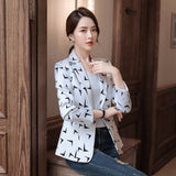 Women Autumn Uniform Designs Formal Style Office Lady Bussiness Attire Work Suit Long Sleeve Loose-Fitting Casual Suit