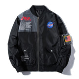 NASA Varsity Jacket Men's Hip Hop Street Air Force Pilot Jacket